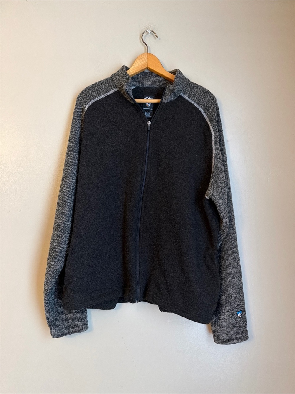 Kuhl Alpaca  Fleece Sweater Jacket Brown Full-Zip Thermal Layers Outdoor Men XL